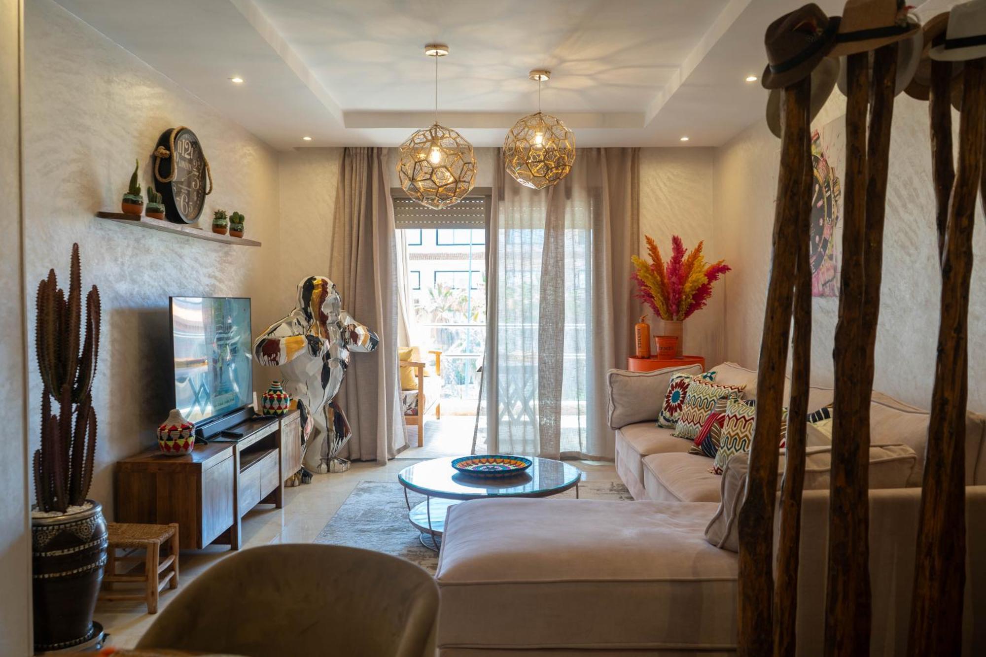 Magnifique Appartement Moderne De 2 Chambres Avec Piscine A 10 Min Du Centre De Marrakech Marrakesh Extérieur photo
